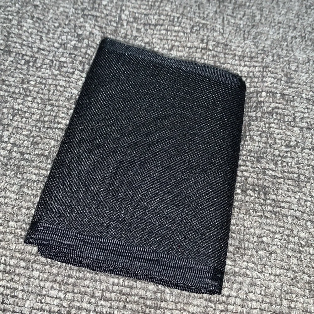 EUC Black retro Velcro wallet